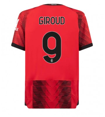 AC Milan Olivier Giroud #9 Koszulka Podstawowych 2023-24 Krótki Rękaw